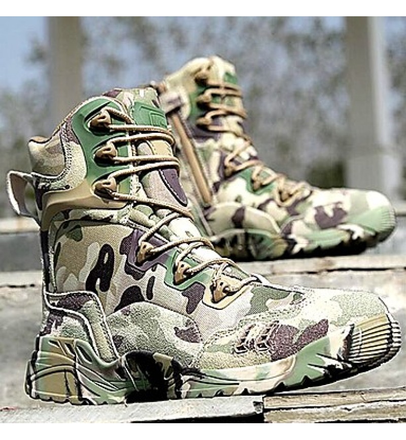 Shoes   2016 Hot Sale Outdoor/Work Leather/Synthetic Camouflage Color Hard-wearing Combat Boots  