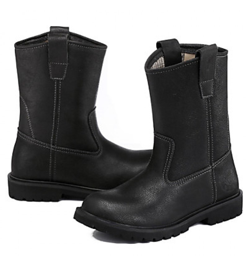 Shoes Outdoor / Athletic / Casual Leather Boots Black / Brown  