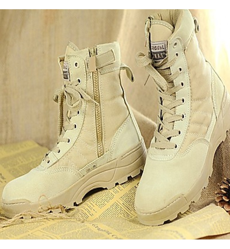 Shoes   2016 Hot Sale Outdoor/Work Leather/Synthetic Hard-wearing Combat Boots Black / Beige  