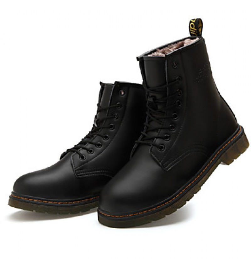 Shoes Outdoor / Office  Career / Casual Leather Boots Black  