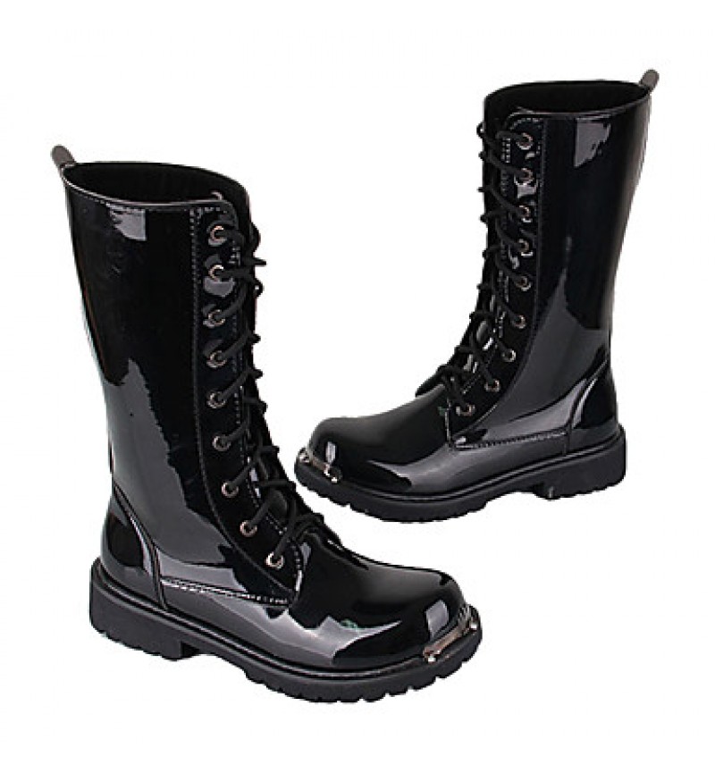 Shoes Leatherette Outdoor / Office  Career / Dress / Casual Boots Outdoor / Office  Career / Dress / Casual Low Heel Black  