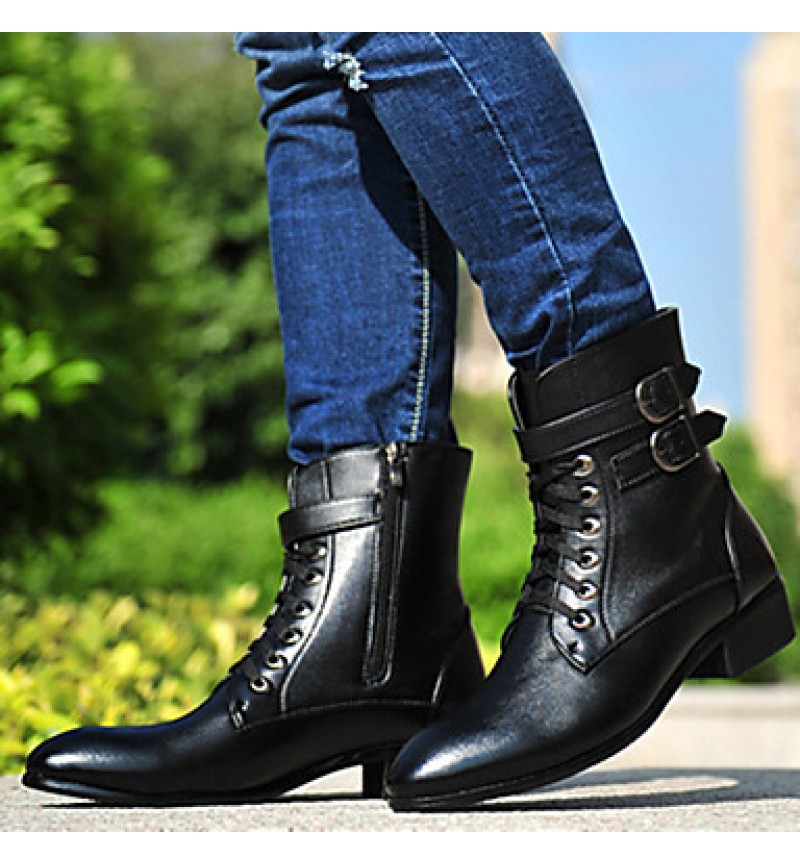 Shoes Office  Career / Party  Evening / Casual Synthetic Boots Black  