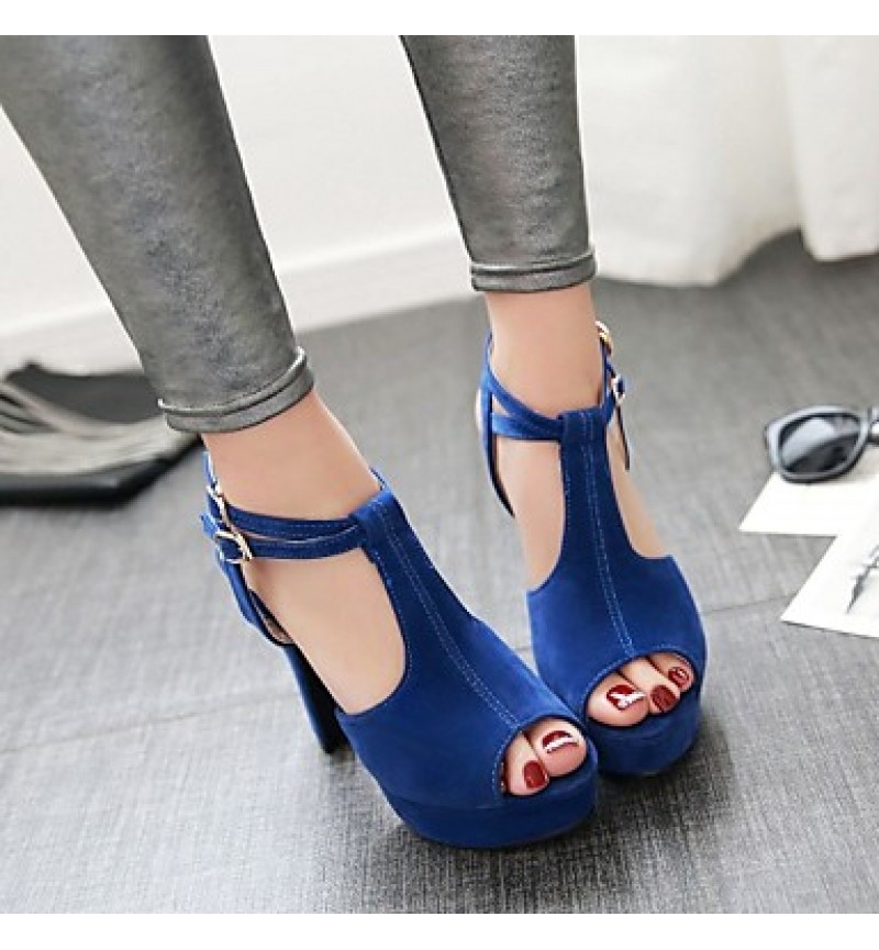 Women's Shoes Leatherette Stiletto Heel Peep Toe Sandals Wedding / Office & Career / Party