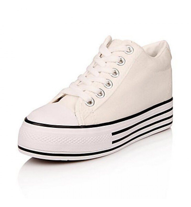 Women's Shoes Preppy Style Canvas Platform Comfort / Round Toe Fashion Sneakers Outdoor / Athletic / Casual