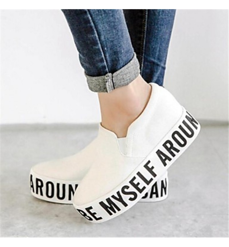 Women's Shoes Fabric Low Heel Round Toe Fashion Sneakers Casual More Colors available