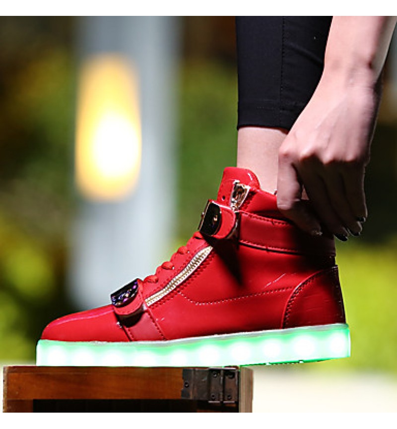 LED Shoes USB Charging Luminous Shoes Women's Casual Shoes Fashion Sneakers Black / Blue / Red / White