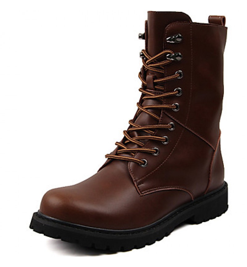 Shoes Outdoor / Athletic / Casual Leather Boots Black / Brown  