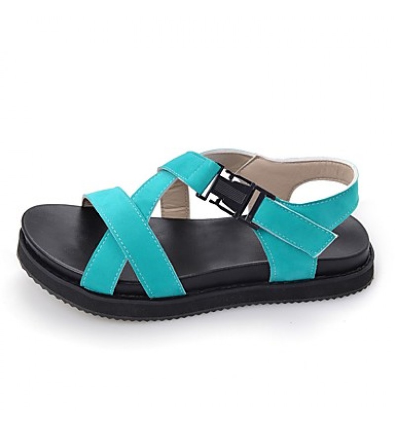 Women's Shoes Fleece Platform Gladiator Sandals Outdoor / Dress / Casual Black / Blue / Peach / Orange