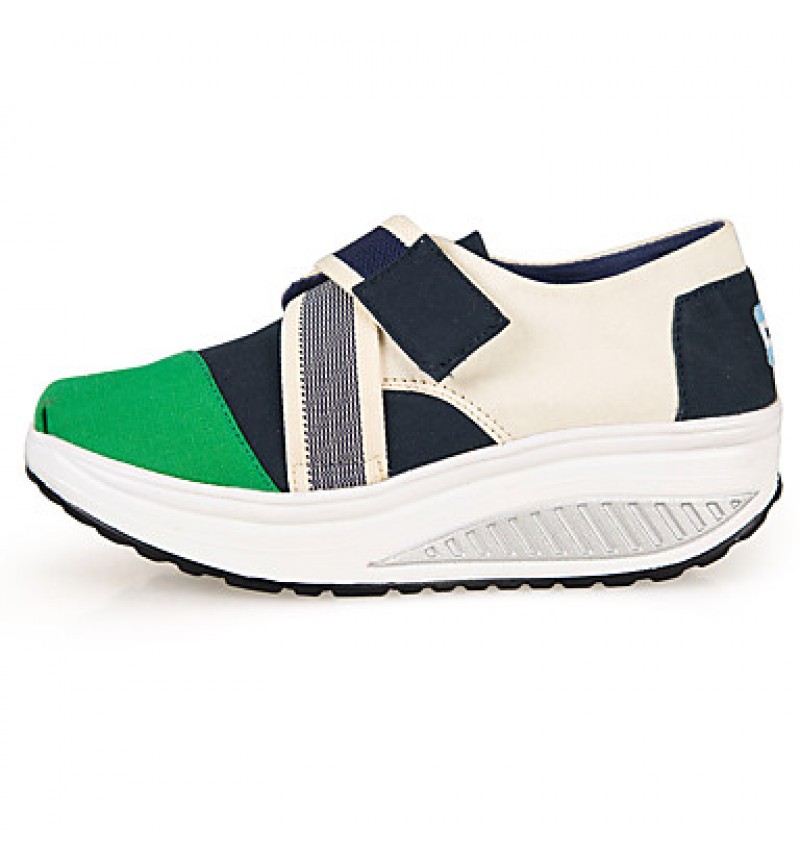 Women's Sneakers Fall Crib Shoes Canvas Casual Wedge Heel Others Black / Blue / Green / Red / Beige Others