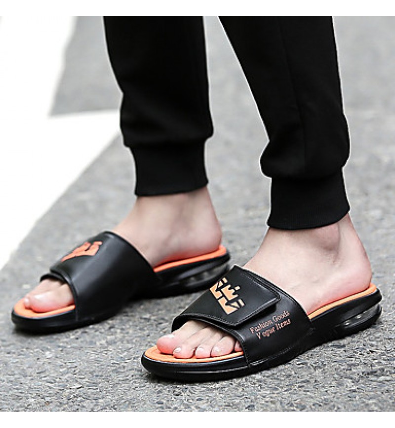 Men's Slippers Casual/Beach/Home Fashion Microfibre Leather Slip-on Shoes Slide Sandals 39-44  