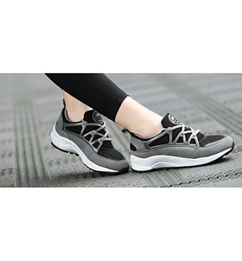 Women's Sneakers Spring / Fall Comfort Suede Athletic / Casual Platform Others / Lace-up Black / Red / Gray Sneaker