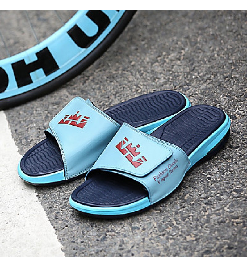 Men's Slippers Casual/Beach/Home Fashion Microfibre Leather Slip-on Shoes Slide Sandals 39-44  