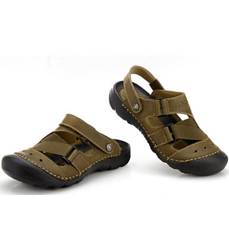 Men's Shoes Outdoor / Office & Career / Athletic / Dress / Casual Nappa Leather Sandals Khaki  