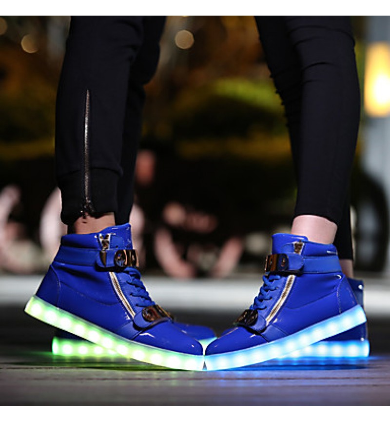 LED Shoes USB Charging Luminous Shoes Women's Casual Shoes Fashion Sneakers Black / Blue / Red / White